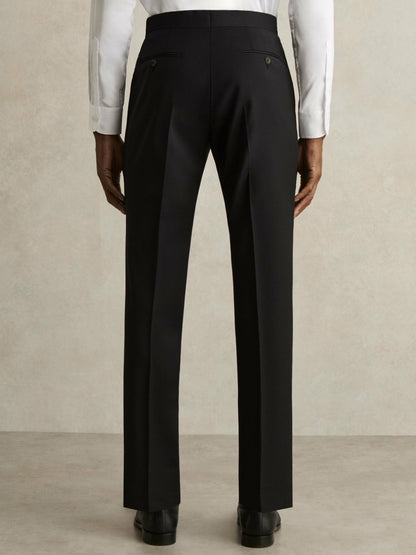 Slim-Fit Wool-Blend Suit Trousers in Black | Reiss Men Trending