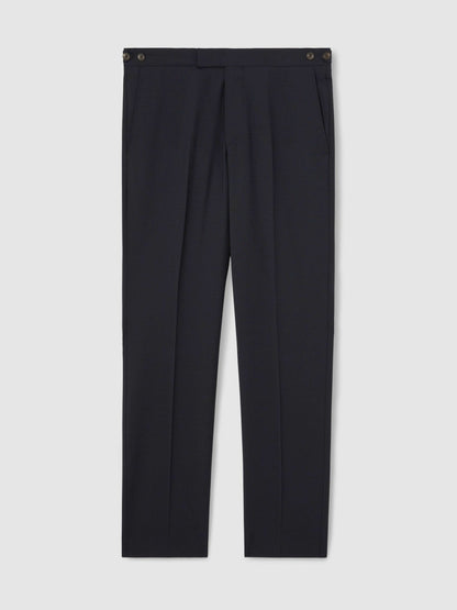 Slim-Fit Wool-Blend Suit Trousers in Navy | Reiss Men Popular