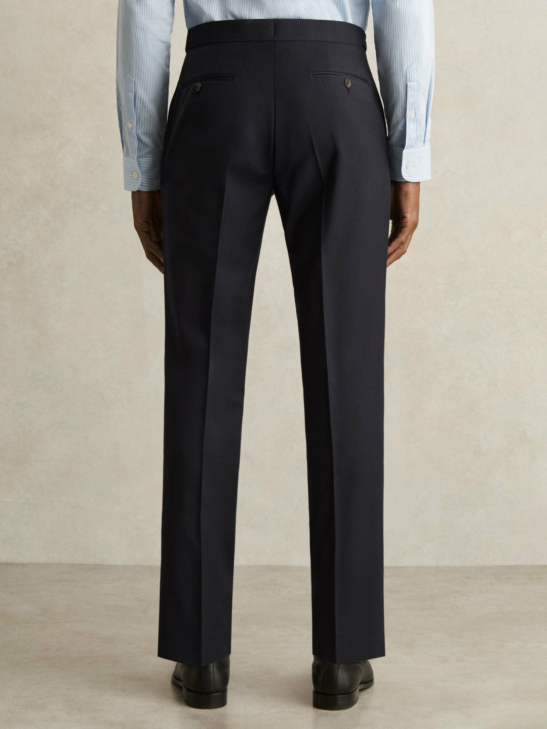 Slim-Fit Wool-Blend Suit Trousers in Navy | Reiss Men Popular