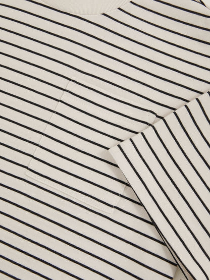 3-9 yrs Cotton-Blend Stripe T-Shirt in White/Navy | Reiss Children & Baby New