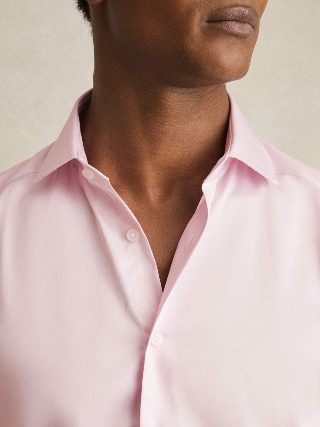 Slim Fit Cotton Sateen Shirt in Pink | Reiss Men Best Seller