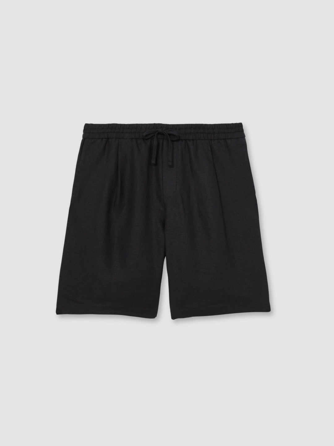 Linen Drawstring Shorts in Navy | Reiss Men Trending