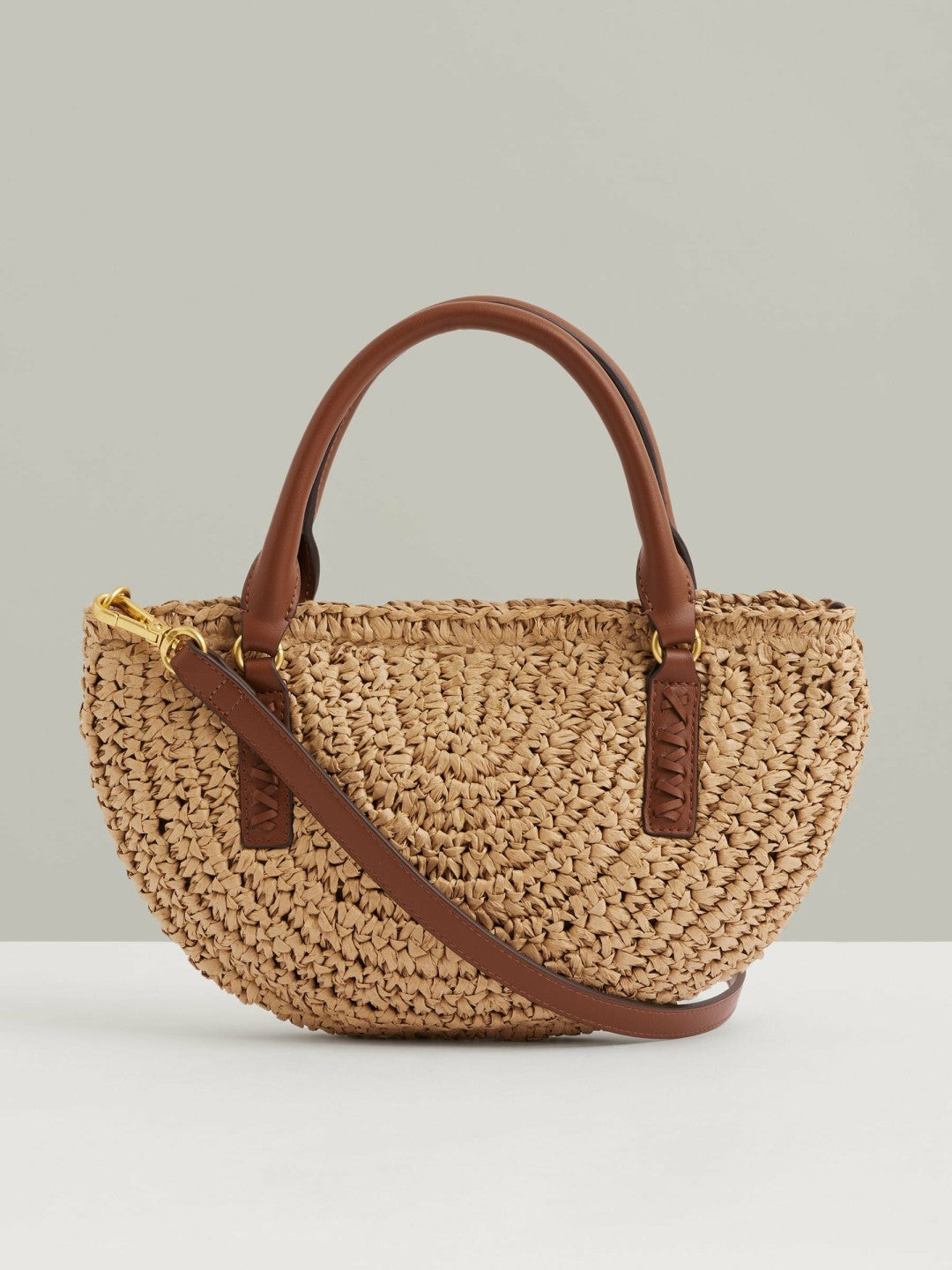 Raffia Woven Cross-body Bag in Natural | Reiss Women Recommended