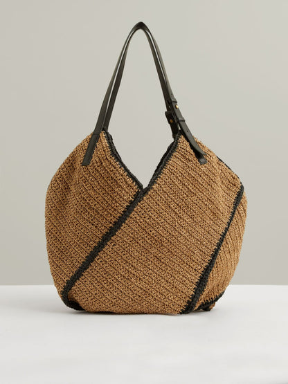 Raffia Ruffle Tote Bag in Natural | Reiss Women Popular