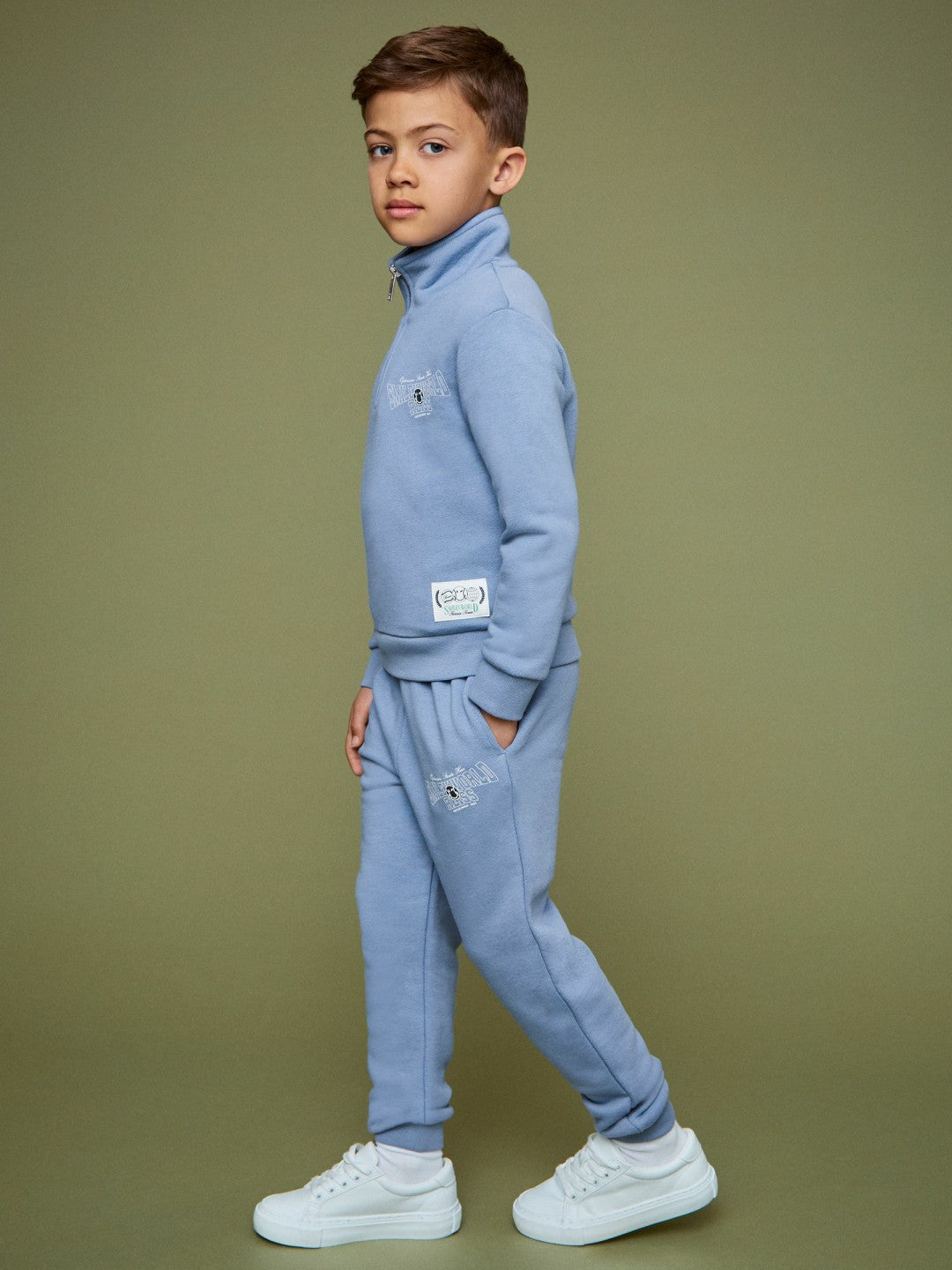 13-14 yrs SmileyWorld Cuffed Joggers Unisex Fit in Blue | Reiss Children & Baby New