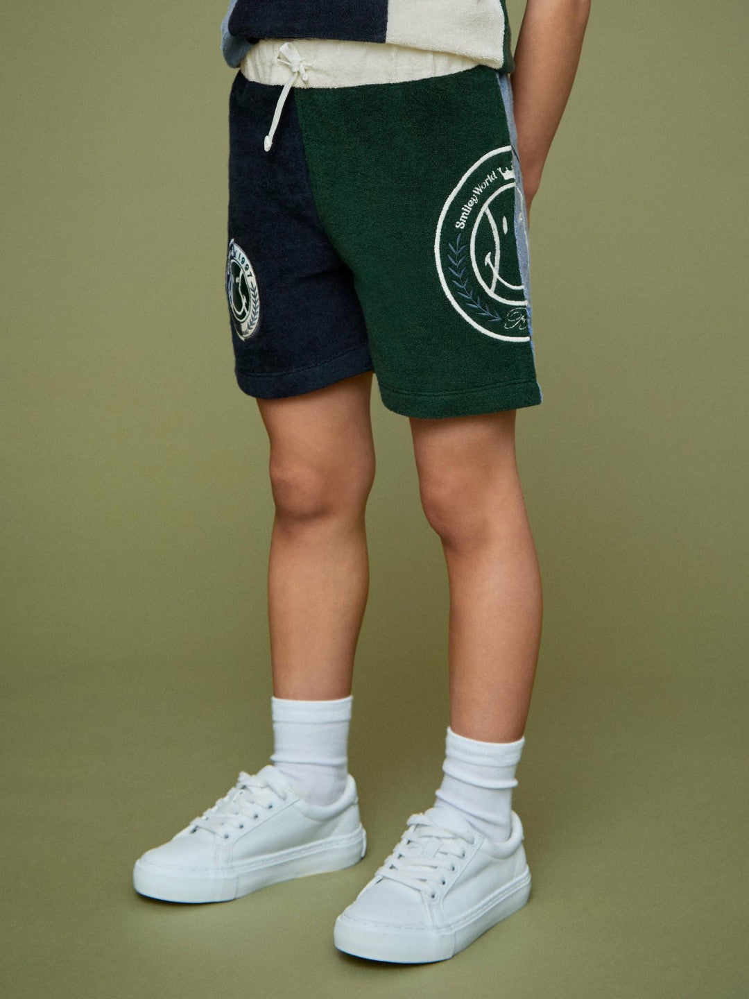 9-13 yrs SmileyWorld Towelling Shorts in Blue | Reiss Children & Baby Exclusive