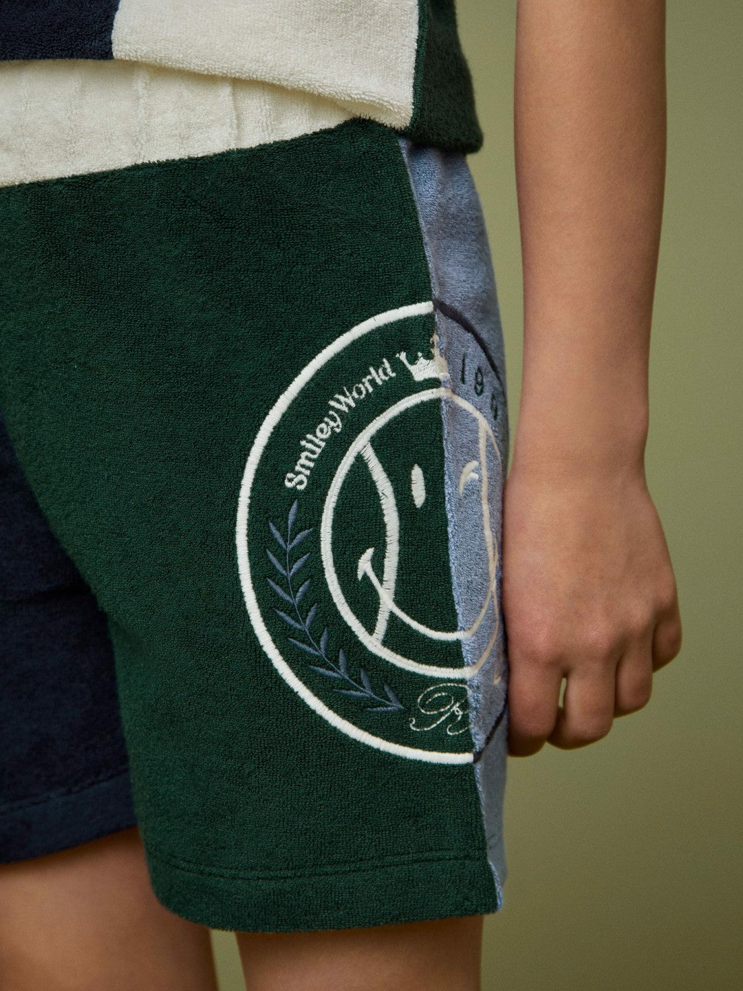 9-13 yrs SmileyWorld Towelling Shorts in Blue | Reiss Children & Baby Exclusive