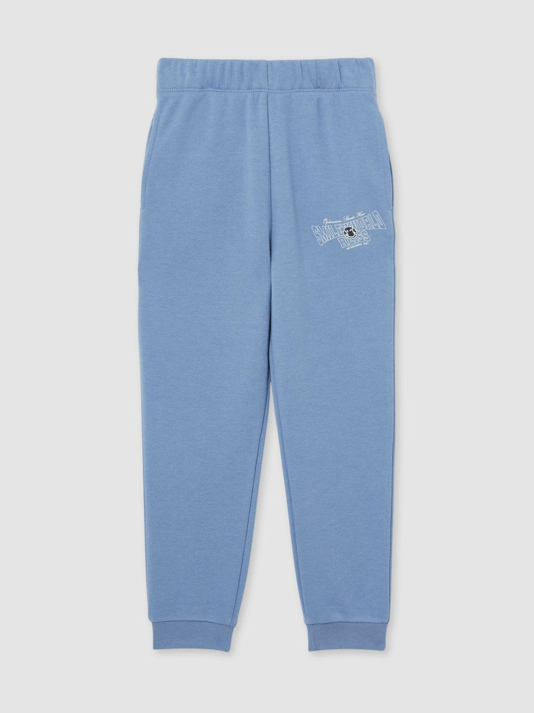 9-13 yrs SmileyWorld Cuffed Joggers Unisex Fit in Blue | Reiss Children & Baby Exclusive