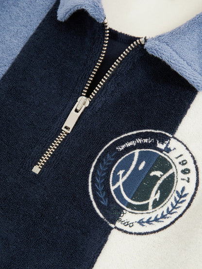 3-9 yrs SmileyWorld Towel Polo Shirt in Blue | Reiss Children & Baby Trending