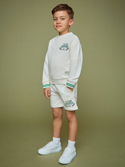 3-9 yrs SmileyWorld Logo Sweatshirt Unisex Fit in White | Reiss Children & Baby New