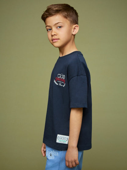 9-13 yrs SmileyWorld Oversize T-Shirt in Navy | Reiss Children & Baby New