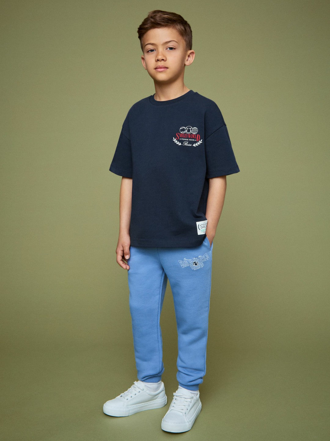 9-13 yrs SmileyWorld Oversize T-Shirt in Navy | Reiss Children & Baby New
