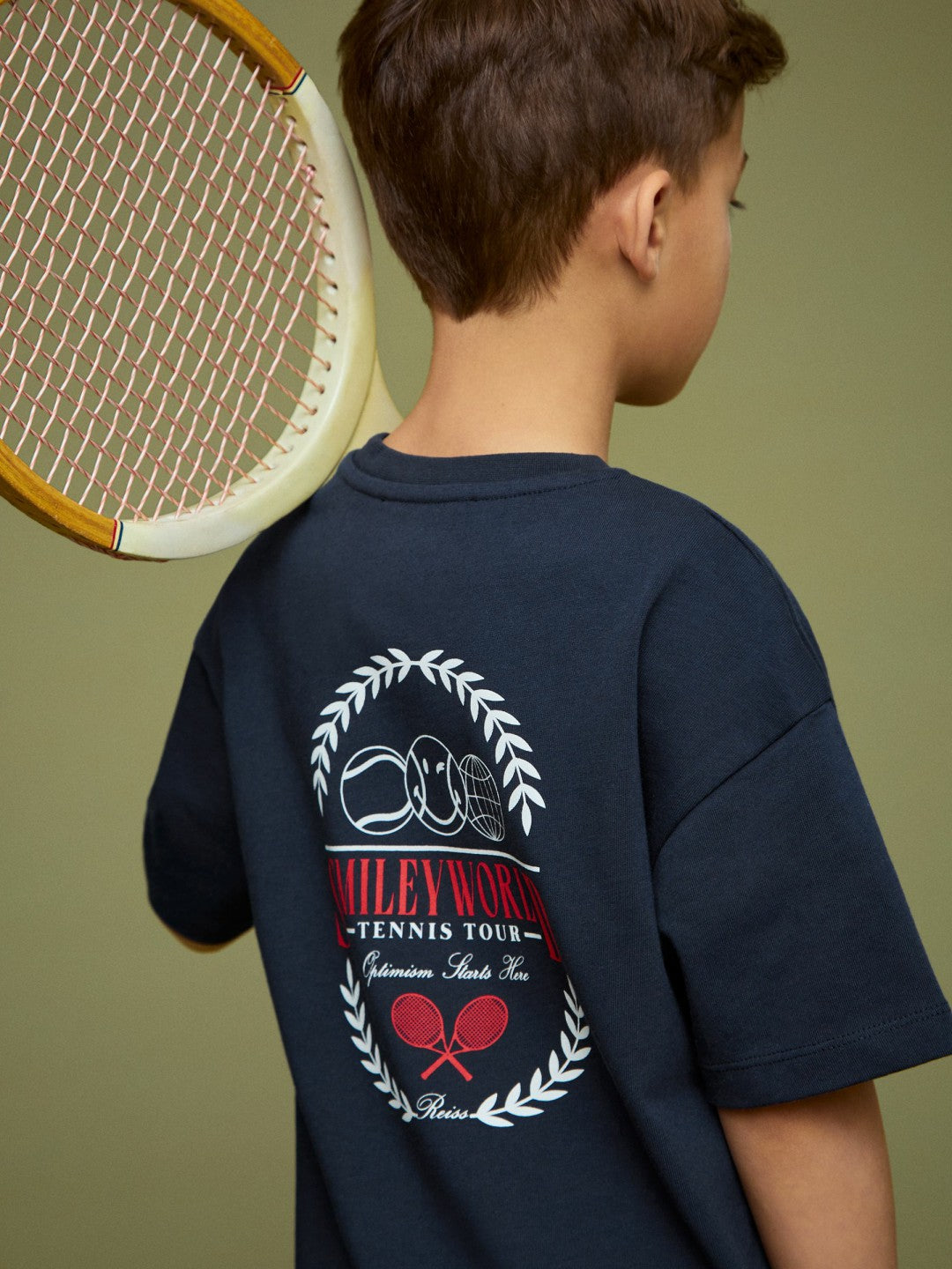 13-14 yrs SmileyWorld Oversize T-Shirt in Navy | Reiss Children & Baby New