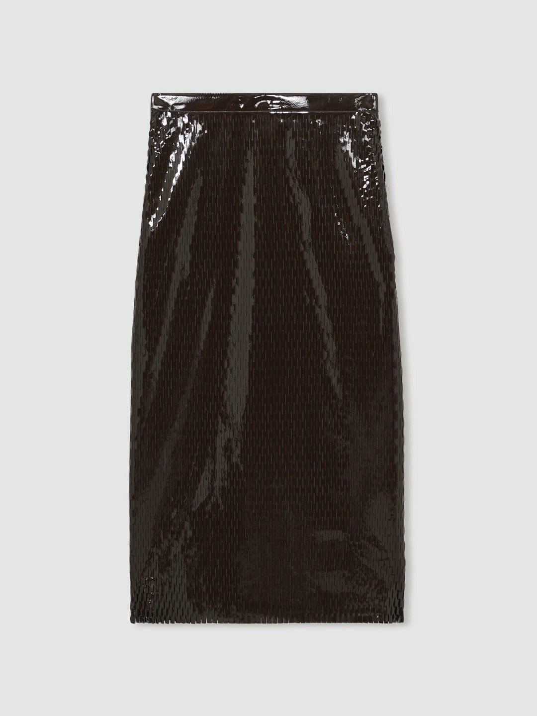 Atelier Laser-Cut Pencil Skirt in Chocolate | Reiss Women Trending