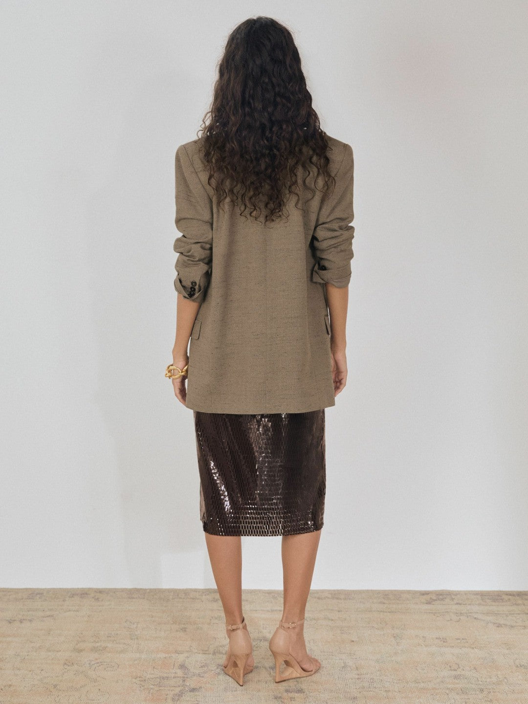 Atelier Laser-Cut Pencil Skirt in Chocolate | Reiss Women Trending