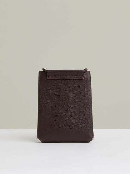 Leather Phone Holder in Oxblood | Reiss Women Best Seller