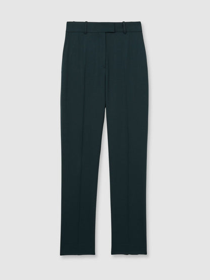 Wool-Blend Slim-Fit Suit Trousers in Green | Reiss Women Recommended