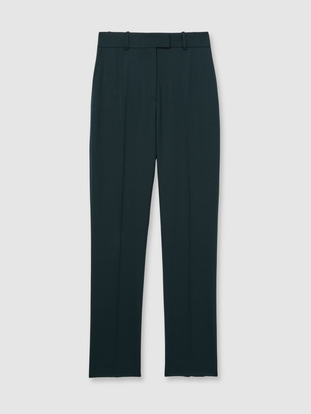 Petite Wool-Blend Slim-Fit Suit Trousers in Green | Reiss Women Exclusive