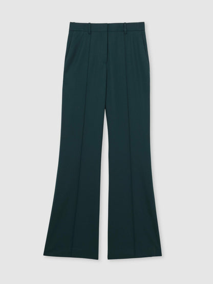 Petite Wool-Blend Wide-Leg Suit Trousers in Green | Reiss Women Popular