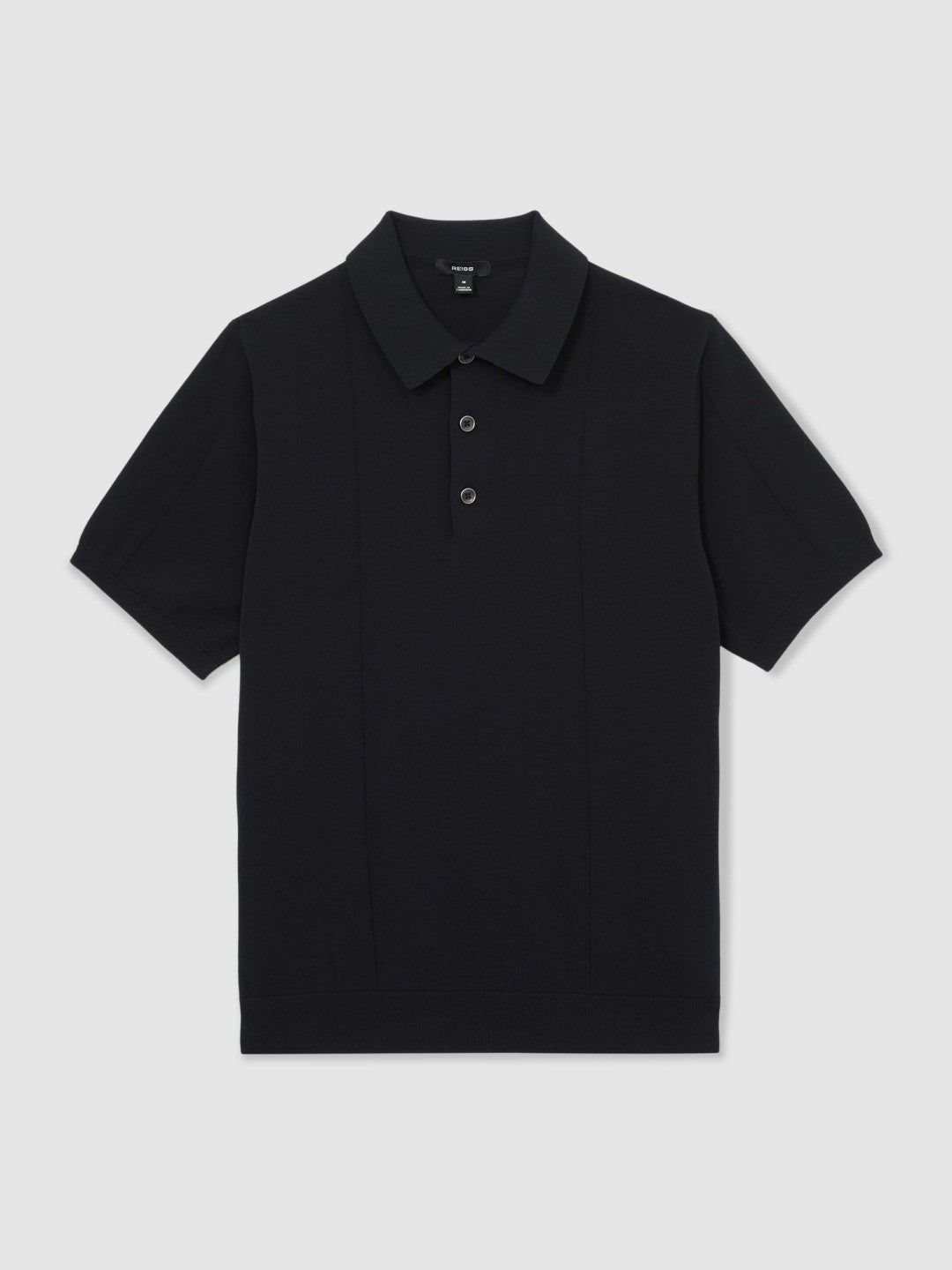 Cotton-Silk Polo Shirt in Navy | Reiss Men Featured