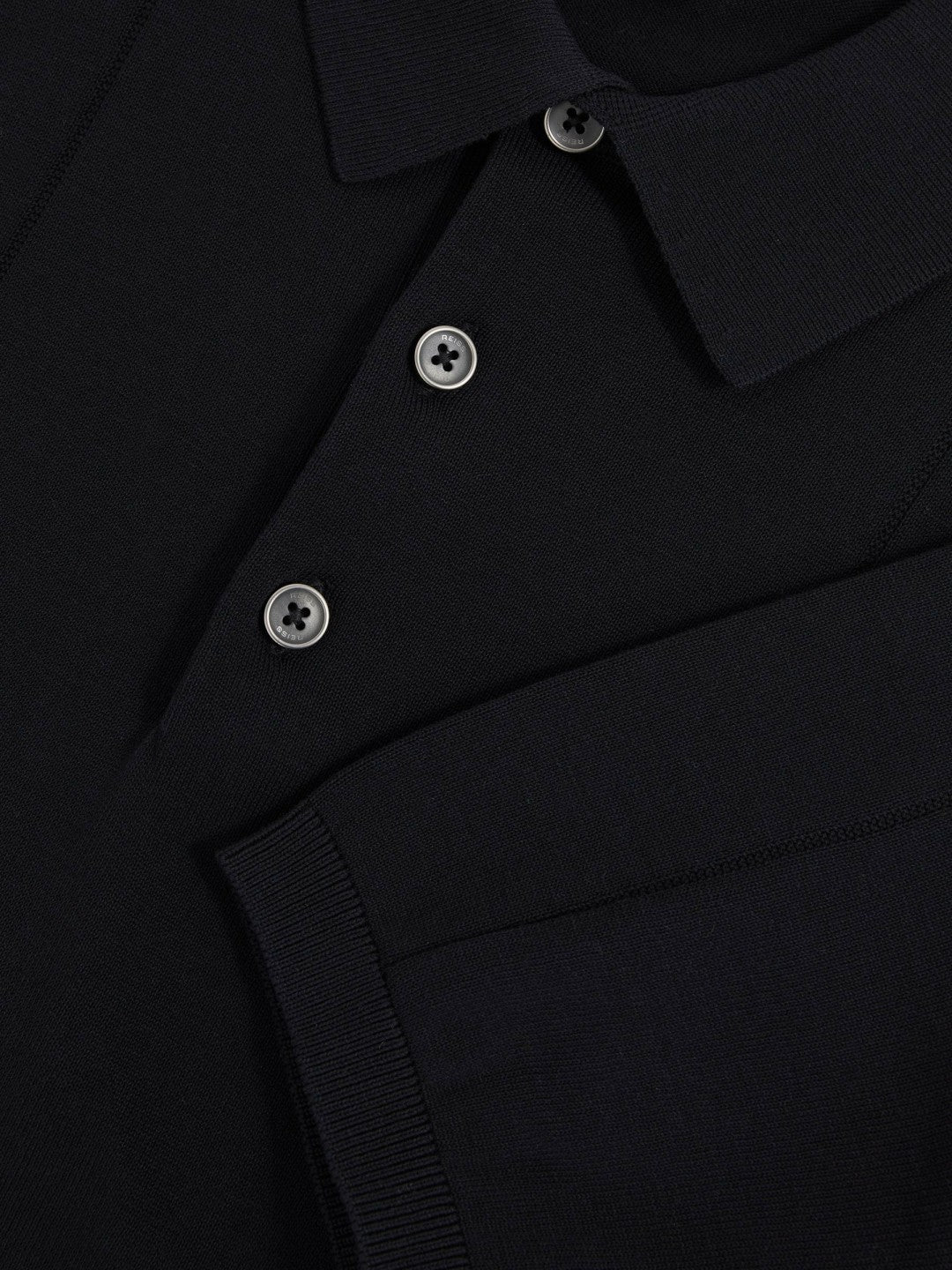 Cotton-Silk Polo Shirt in Navy | Reiss Men Featured