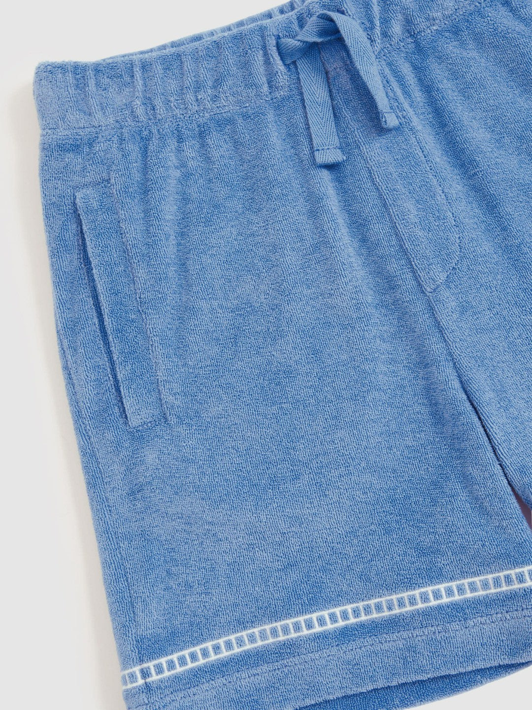 13-14 yrs Towelling Brand-Embroidered Shorts in Airforce Blue | Reiss Children & Baby Premium