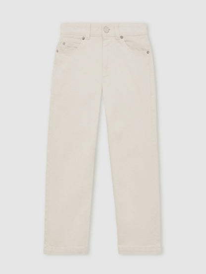 9-13 yrs Relaxed-Fit Jeans in Off White | Reiss Children & Baby Premium