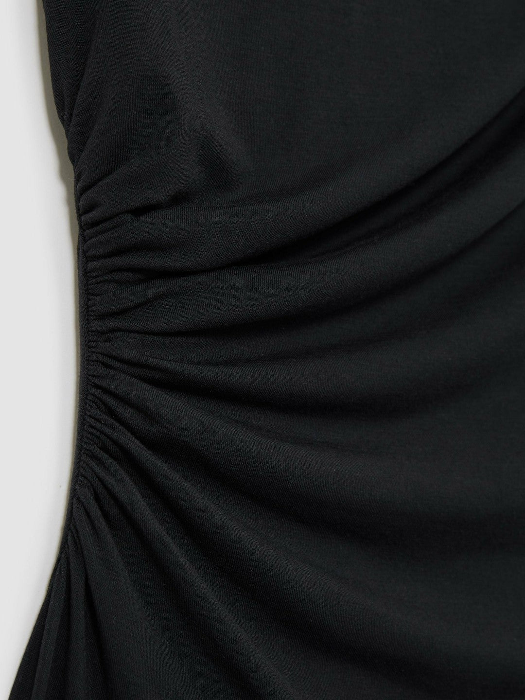 Stretch-Modal Ruched Vest in Black | Reiss Women Trending