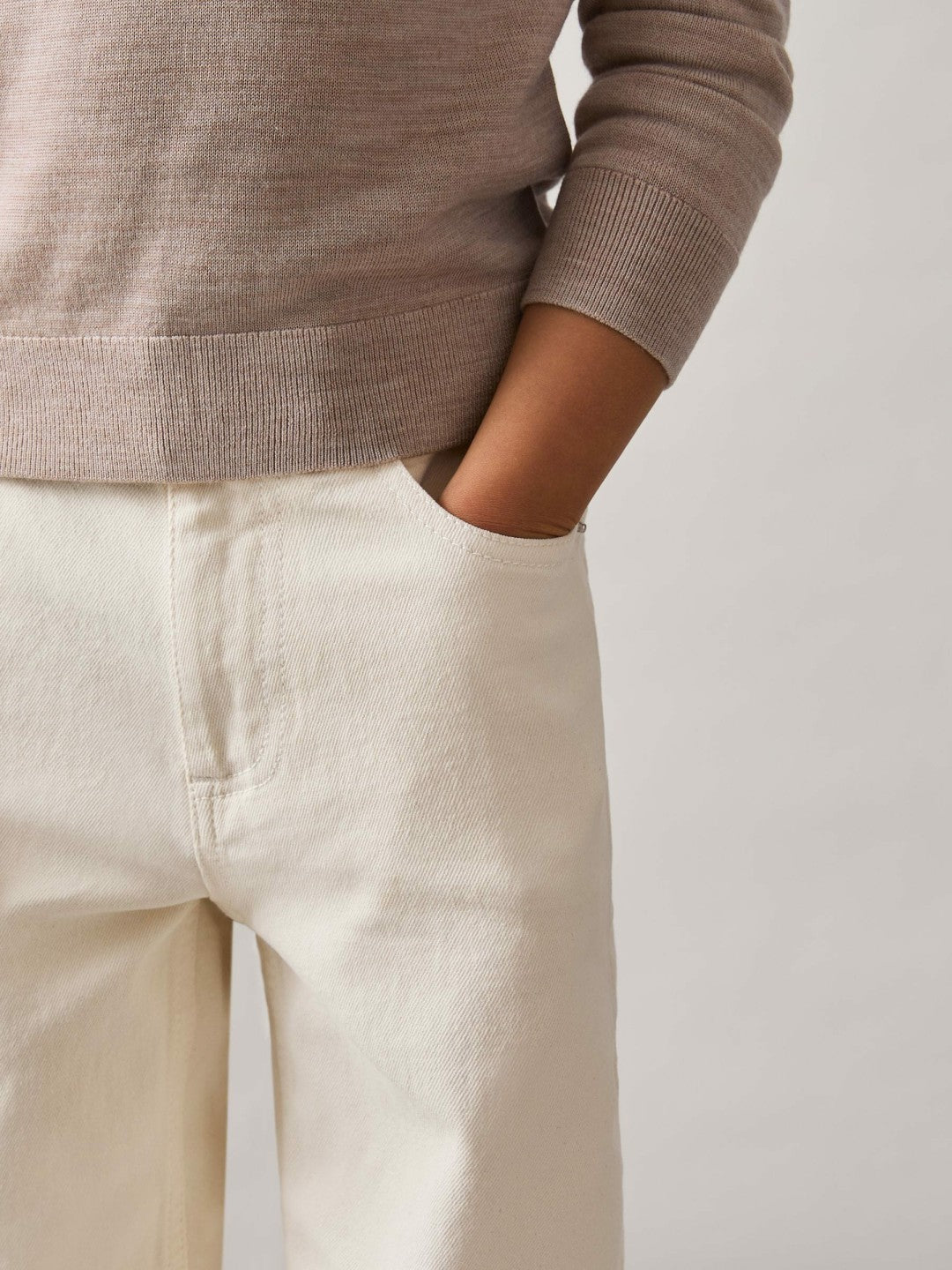 3-9 yrs Relaxed-Fit Jeans in Off White | Reiss Children & Baby Popular
