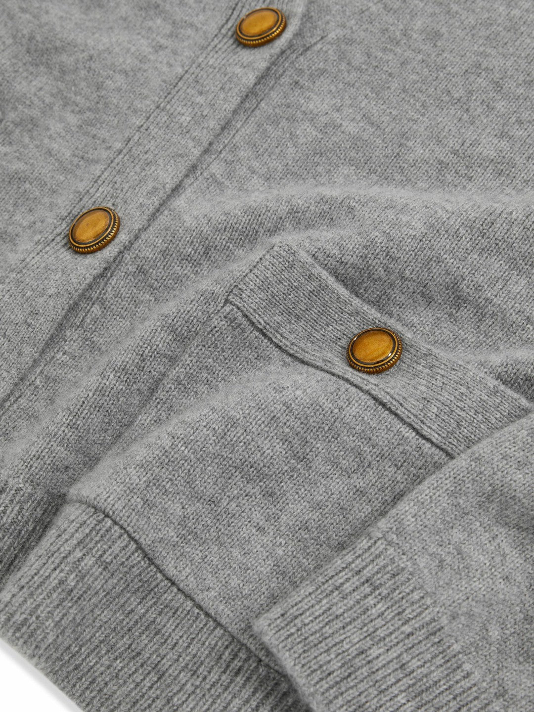 Wool-Cashmere Button Cardigan in Silver Grey | Reiss Women Trending