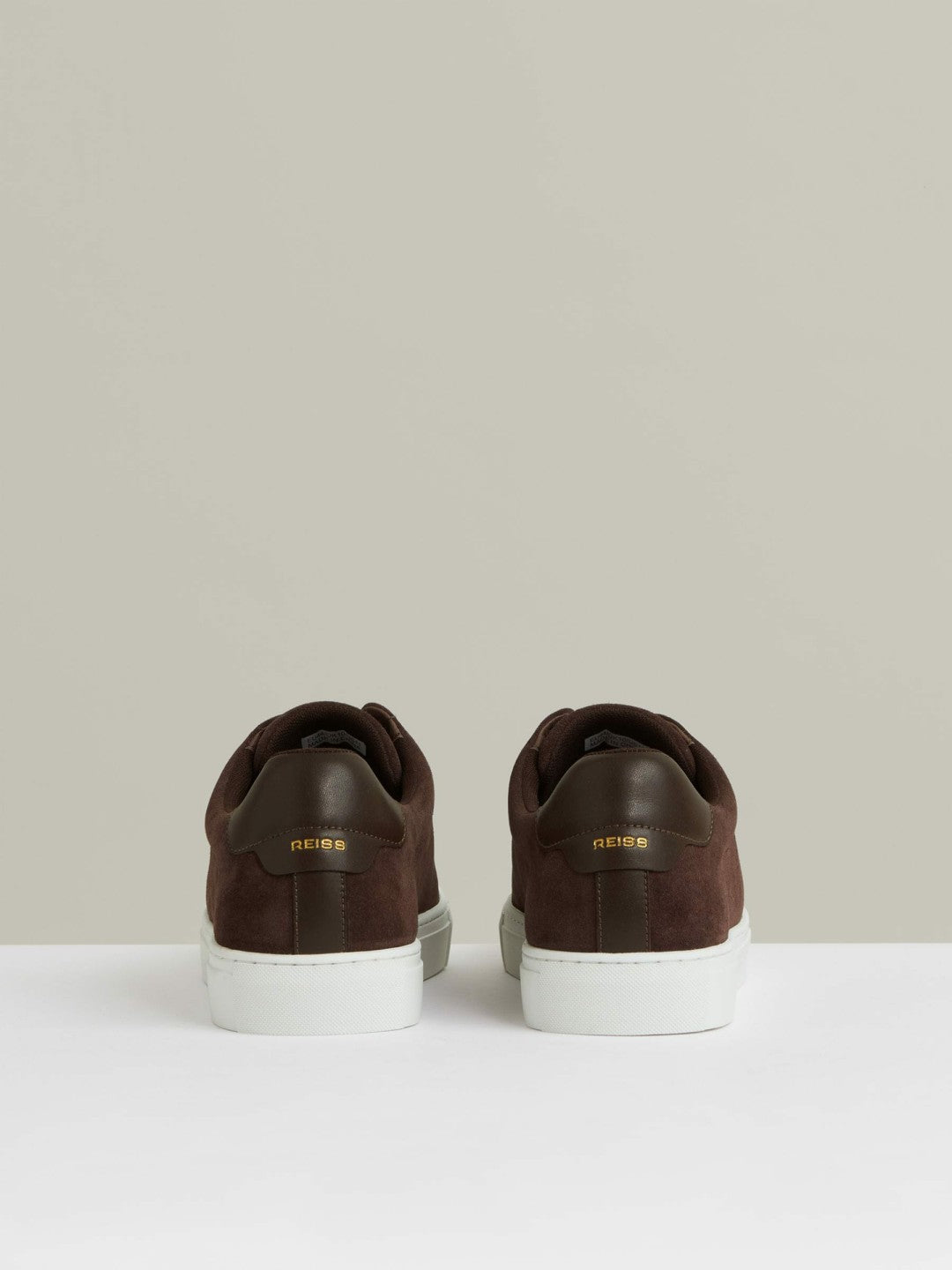 Suede Slip-On Elasticated Trainers in Chocolate Brown | Reiss Men Premium