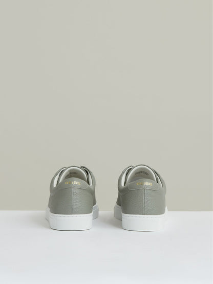 Tumbled-Leather Low-Top Trainers in Mint Green | Reiss Men Recommended