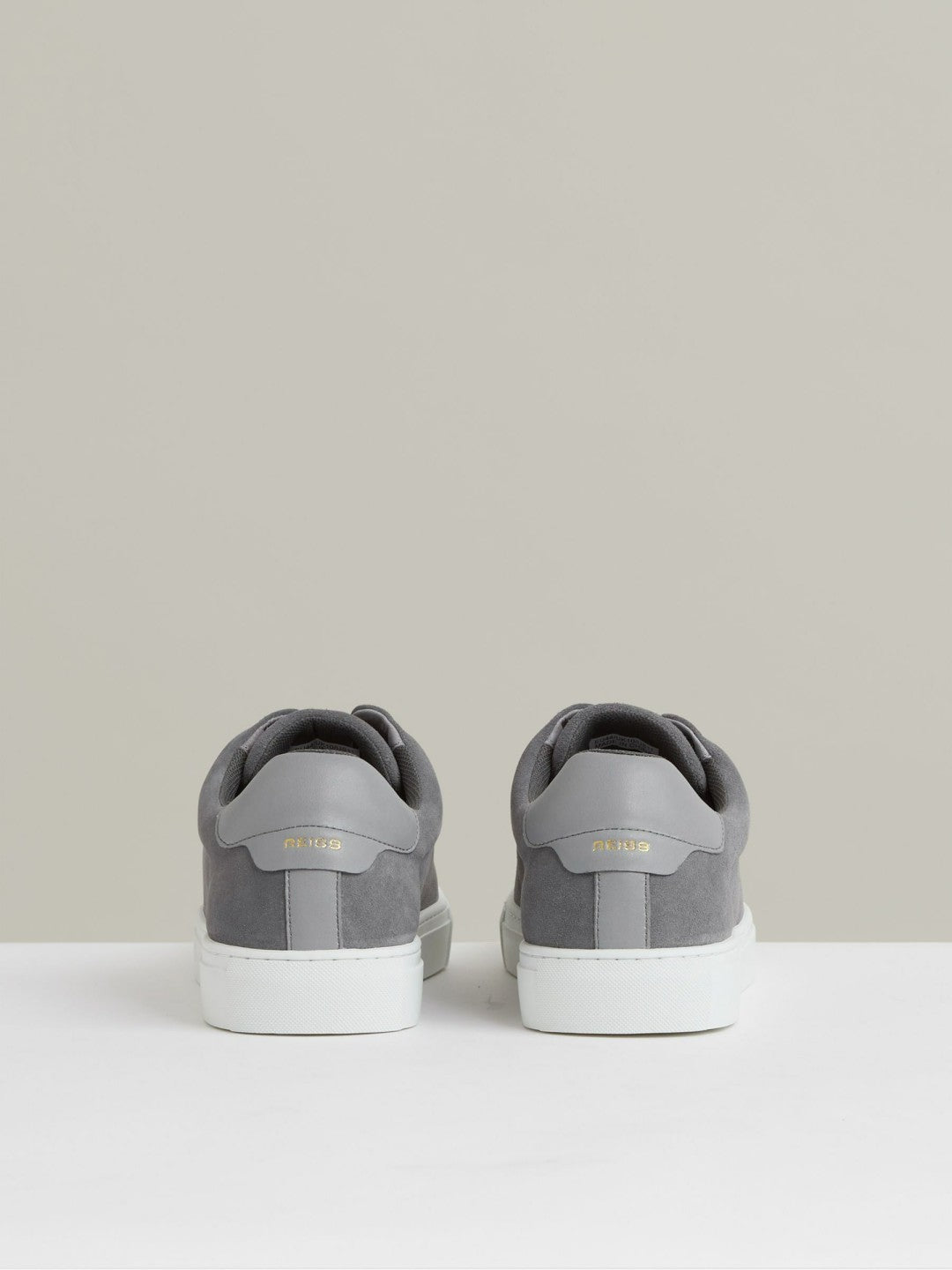 Suede Slip-On Elasticated Trainers in Grey | Reiss Men Premium