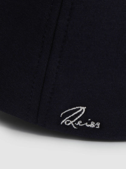 Jersey Logo-Embroidered Baseball Cap in Navy | Reiss Men Popular