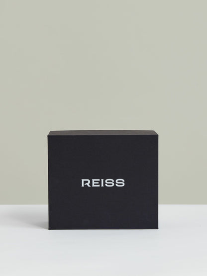 Reversible Leather Belt with Interchangeable Buckle in Black/Brown | Reiss Men Trending