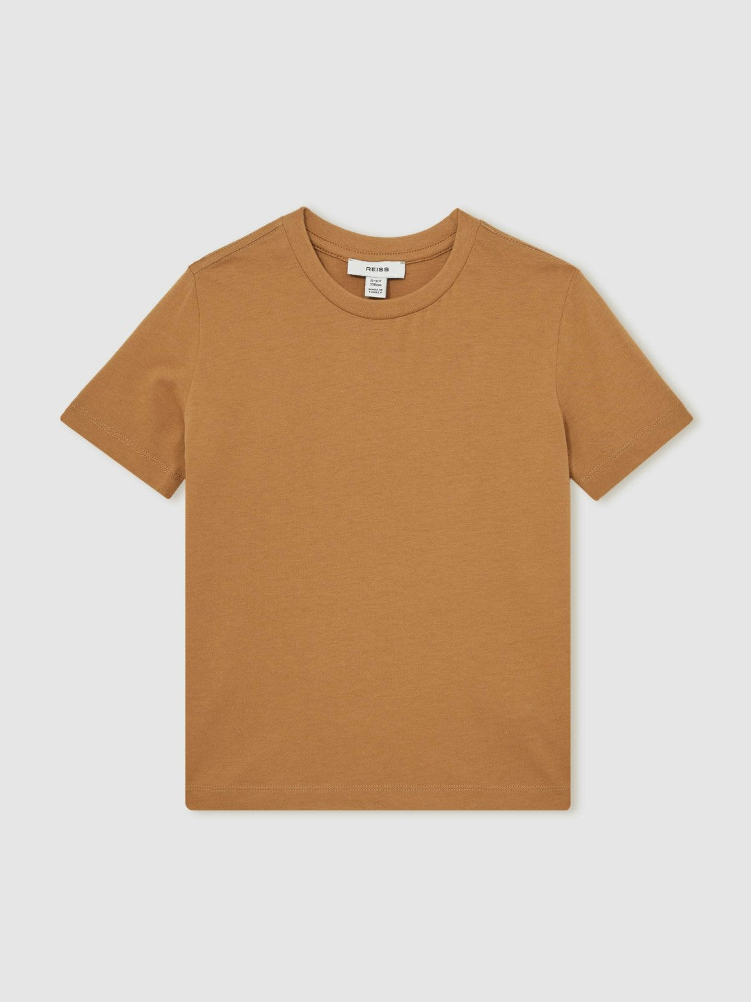 3-9 yrs Crew Neck T-Shirt in Tan Brown | Reiss Children & Baby Exclusive