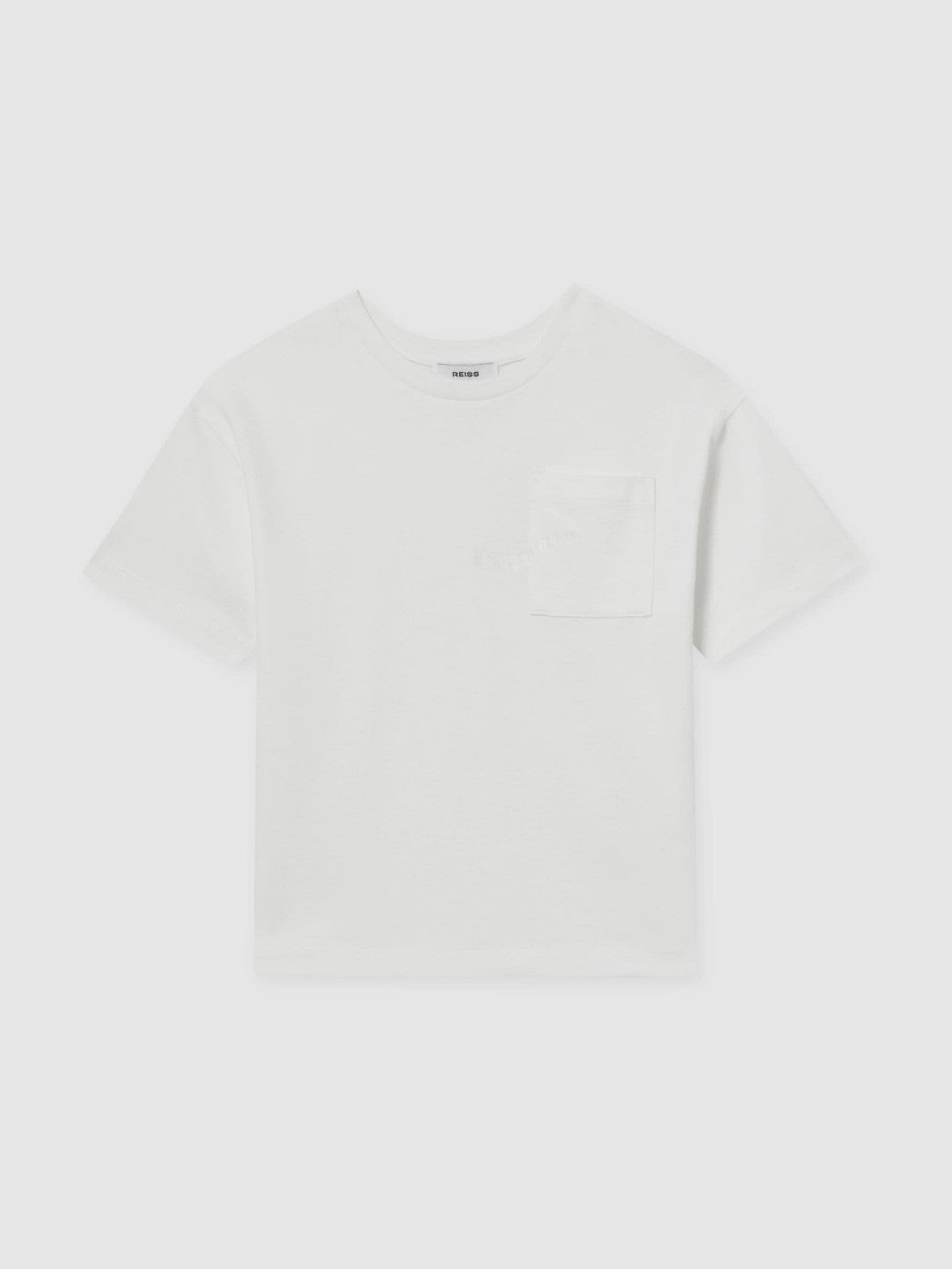 13-14 yrs Cotton Palm-Embroidery Oversize T-Shirt in Off White | Reiss Children & Baby New