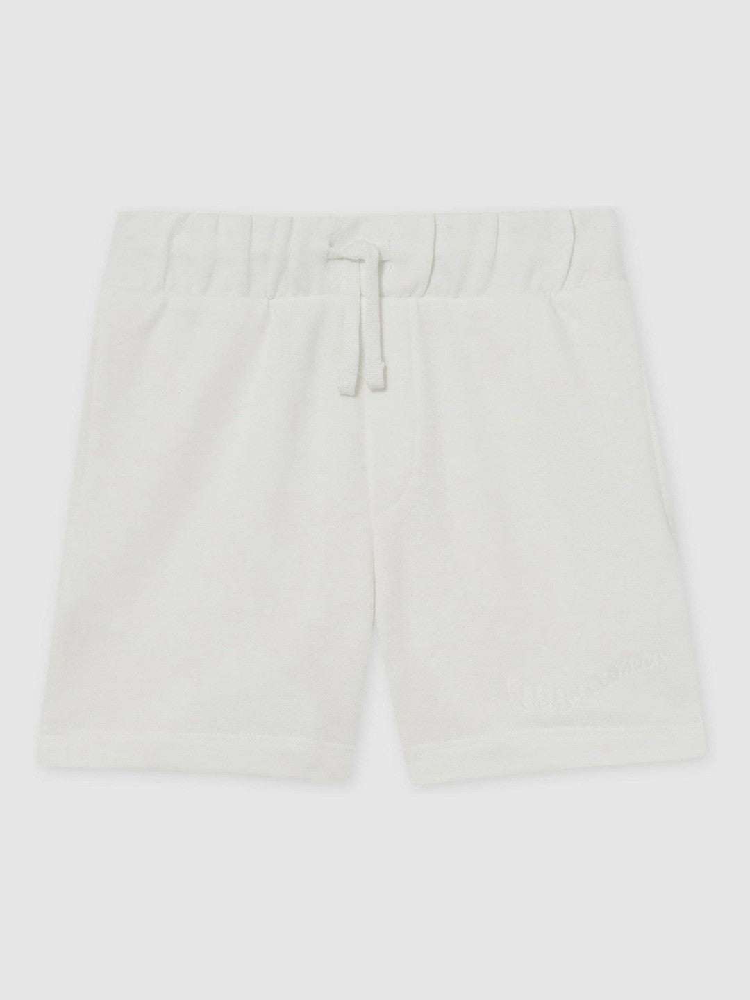 3-9 yrs Cotton Brand-Embroidered Shorts in Off White | Reiss Children & Baby Trending