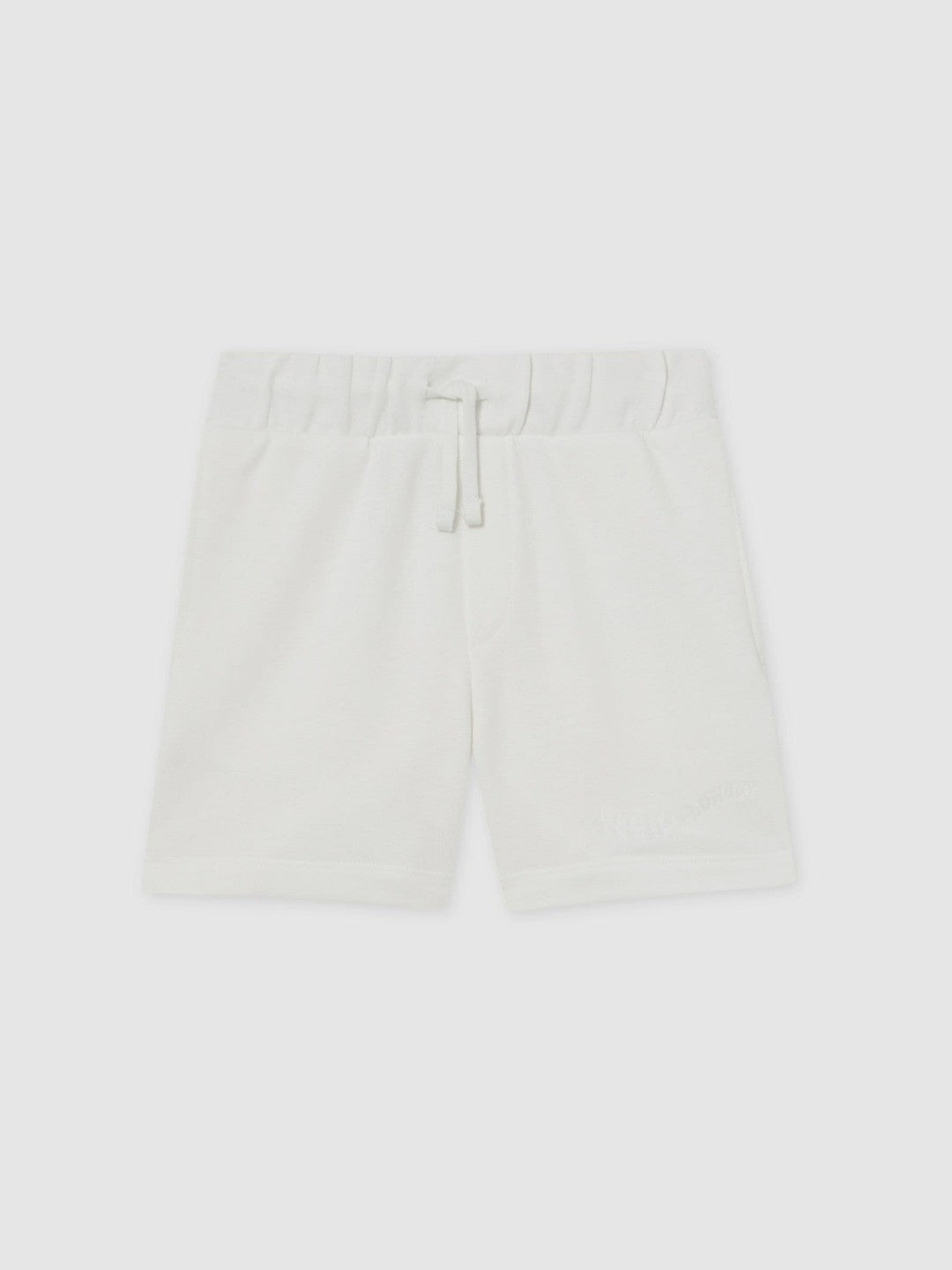 13-14 yrs Cotton Brand-Embroidered Shorts in Off White | Reiss Children & Baby Popular