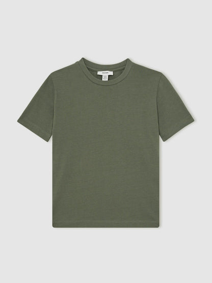 9-13 yrs Crew Neck T-Shirt in Dark Sage | Reiss Children & Baby Signature