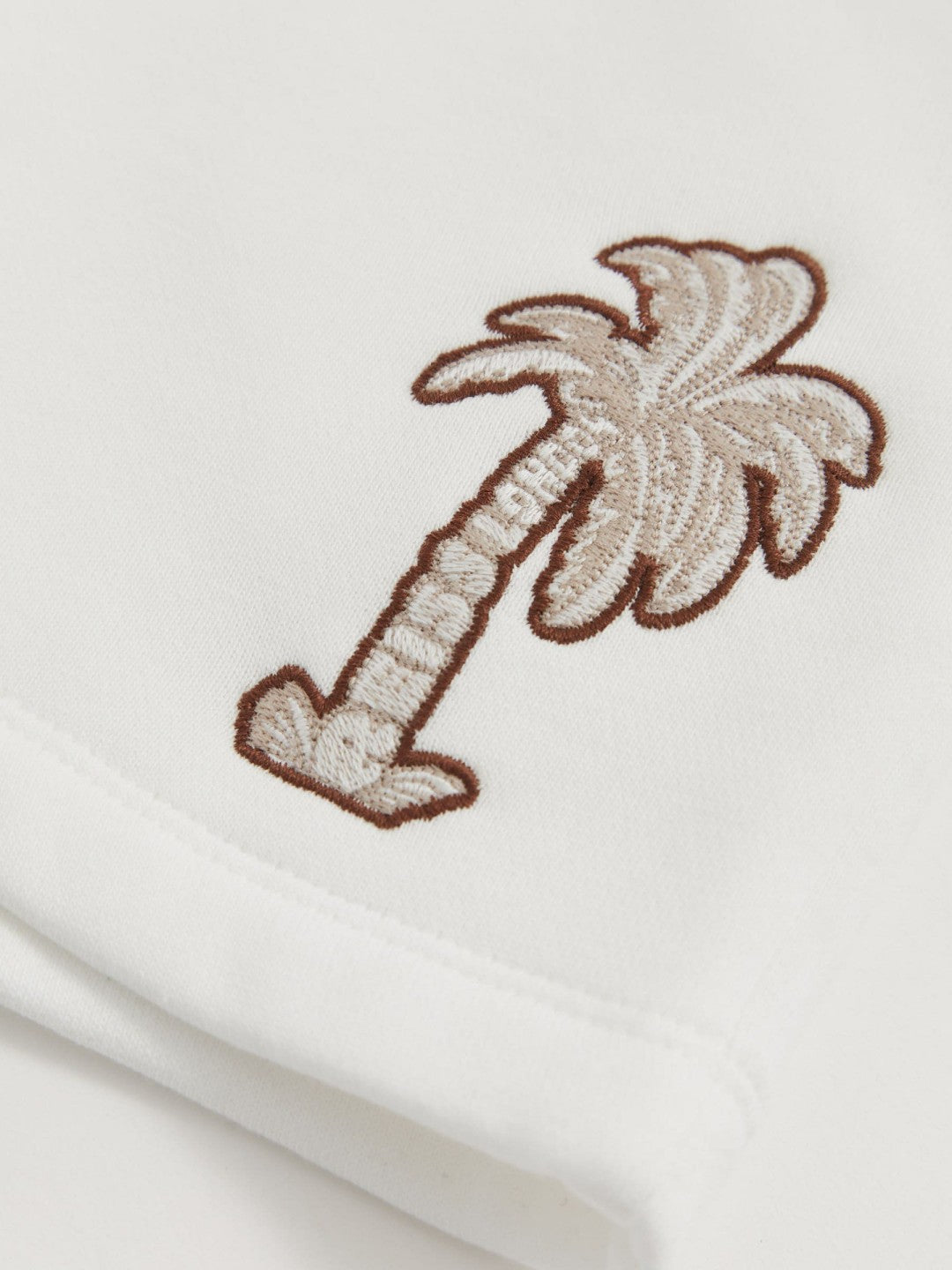 3-9 yrs Cotton Blend Palm Embroidered Shorts in Off White | Reiss Children & Baby Popular