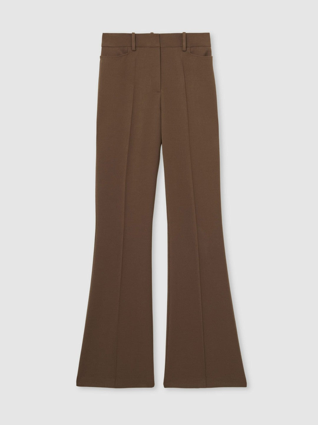 Petite Flared Suit Trousers in Mink Neutral | Reiss Women Signature