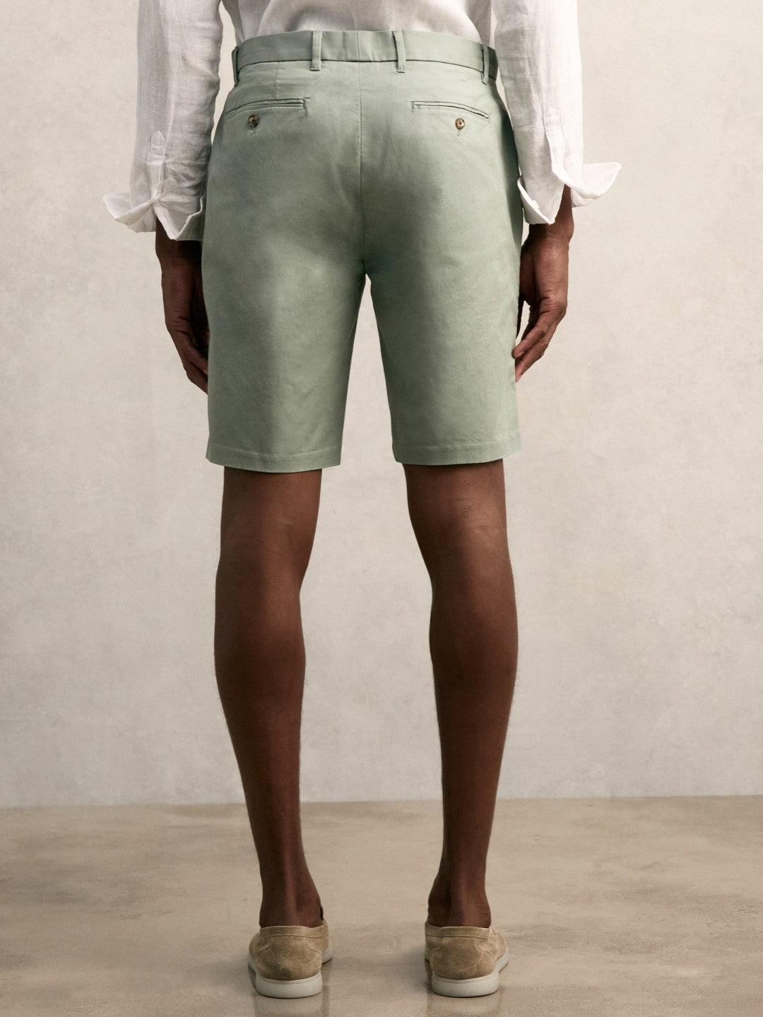 Short Length Casual Chino Shorts in Pistachio | Reiss Men Premium