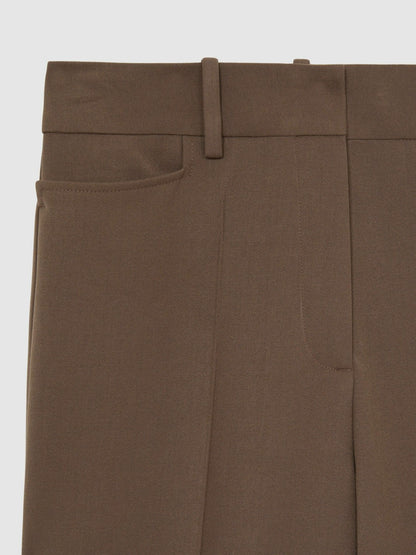 Flared Suit Trousers in Mink Neutral | Reiss Women New