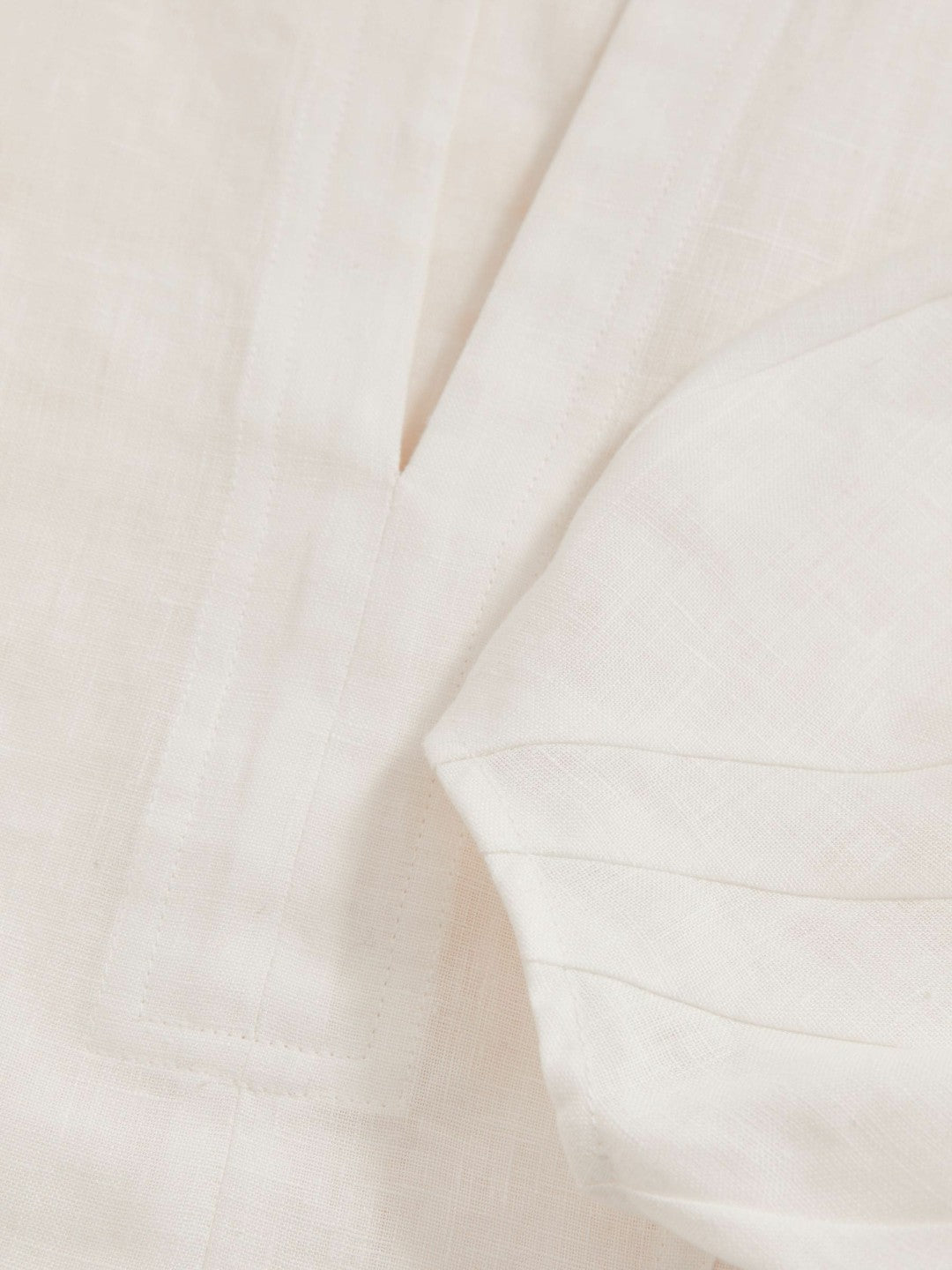 Linen Balloon-Sleeve Top in Ivory | Reiss Women Signature