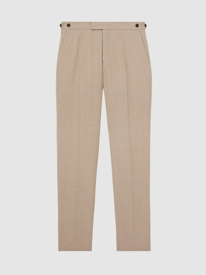 Wool-Blend Slim-Fit Suit Trousers in Oatmeal Brown | Reiss Men Recommended