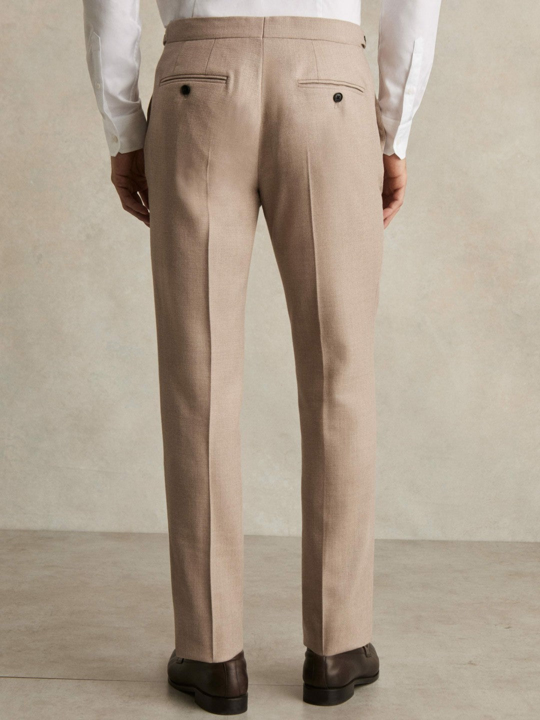 Wool-Blend Slim-Fit Suit Trousers in Oatmeal Brown | Reiss Men Recommended