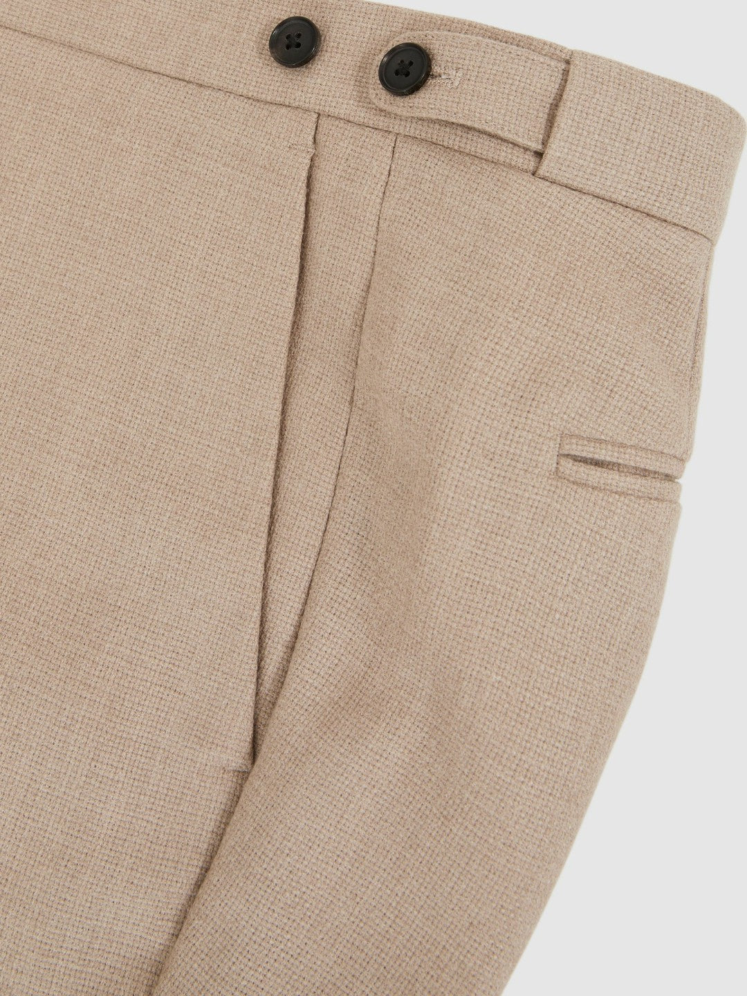 Wool-Blend Slim-Fit Suit Trousers in Oatmeal Brown | Reiss Men Recommended