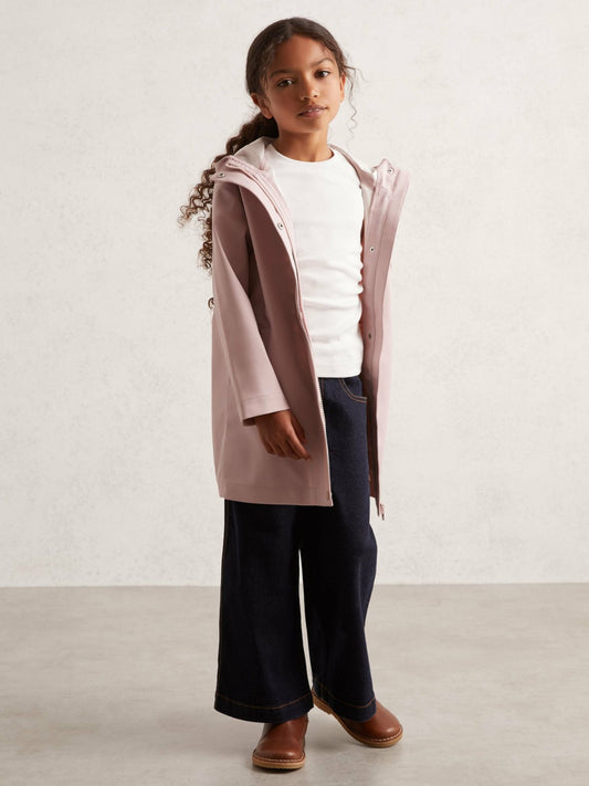 Hooded Rain Jacket in Pink | Reiss Children & Baby Featured