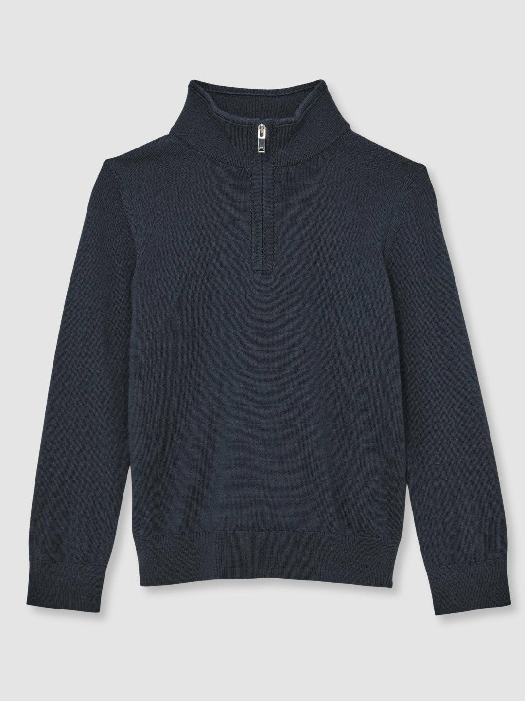 3-9 yrs Merino Wool Half-Zip Funnel Neck Jumper in Midnight Navy | Reiss Children & Baby Featured